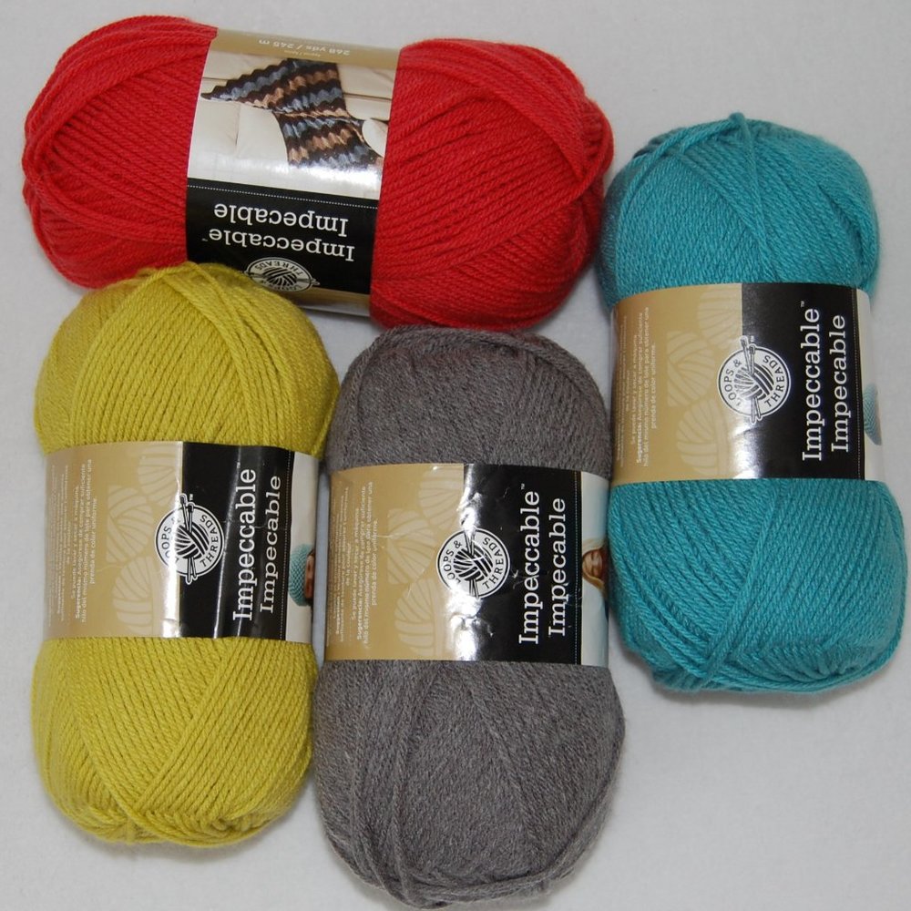 Mixed Lot of 4, 18 oz, Impeccable Yarn, #4 Worsted
